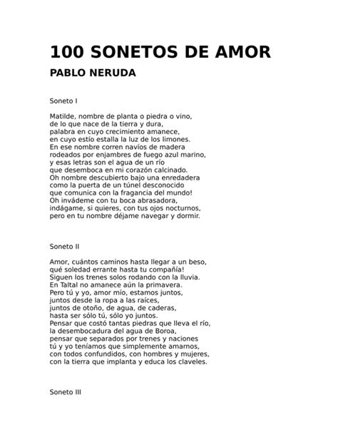 100 sonetos de amor.